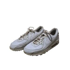 Nike Air Max 90 RARE Mens Size 12 Premium Sneakers Triple White Whiteout